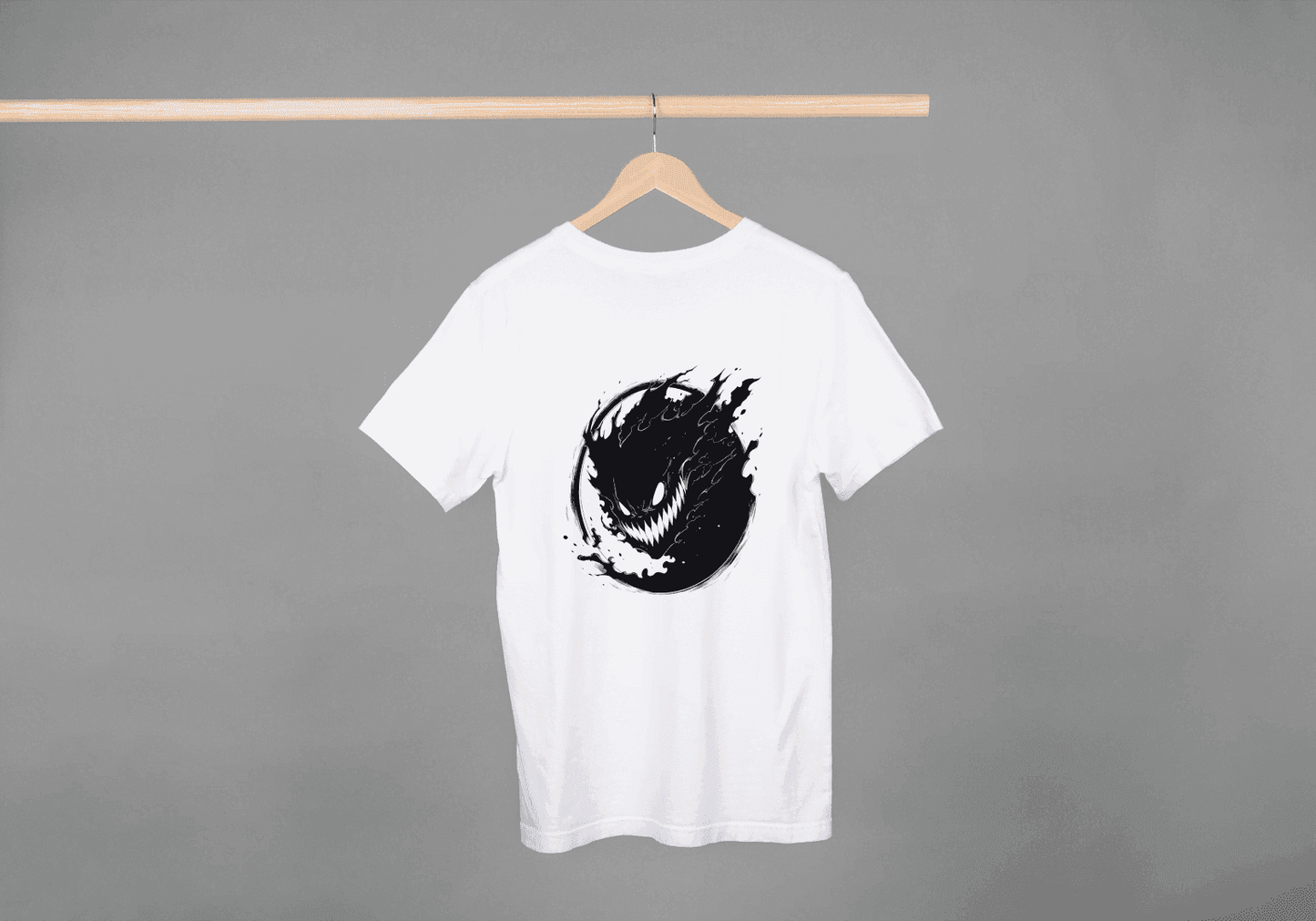 Edgy Shadow Monster: Gothic Creature Graphic Tee - Essentia Attire