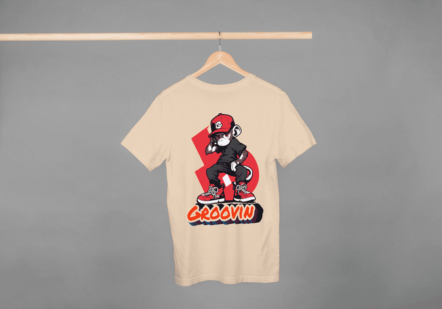 Groovin' Monkey Skateboard: Urban Skater Graphic Tee - Essentia Attire