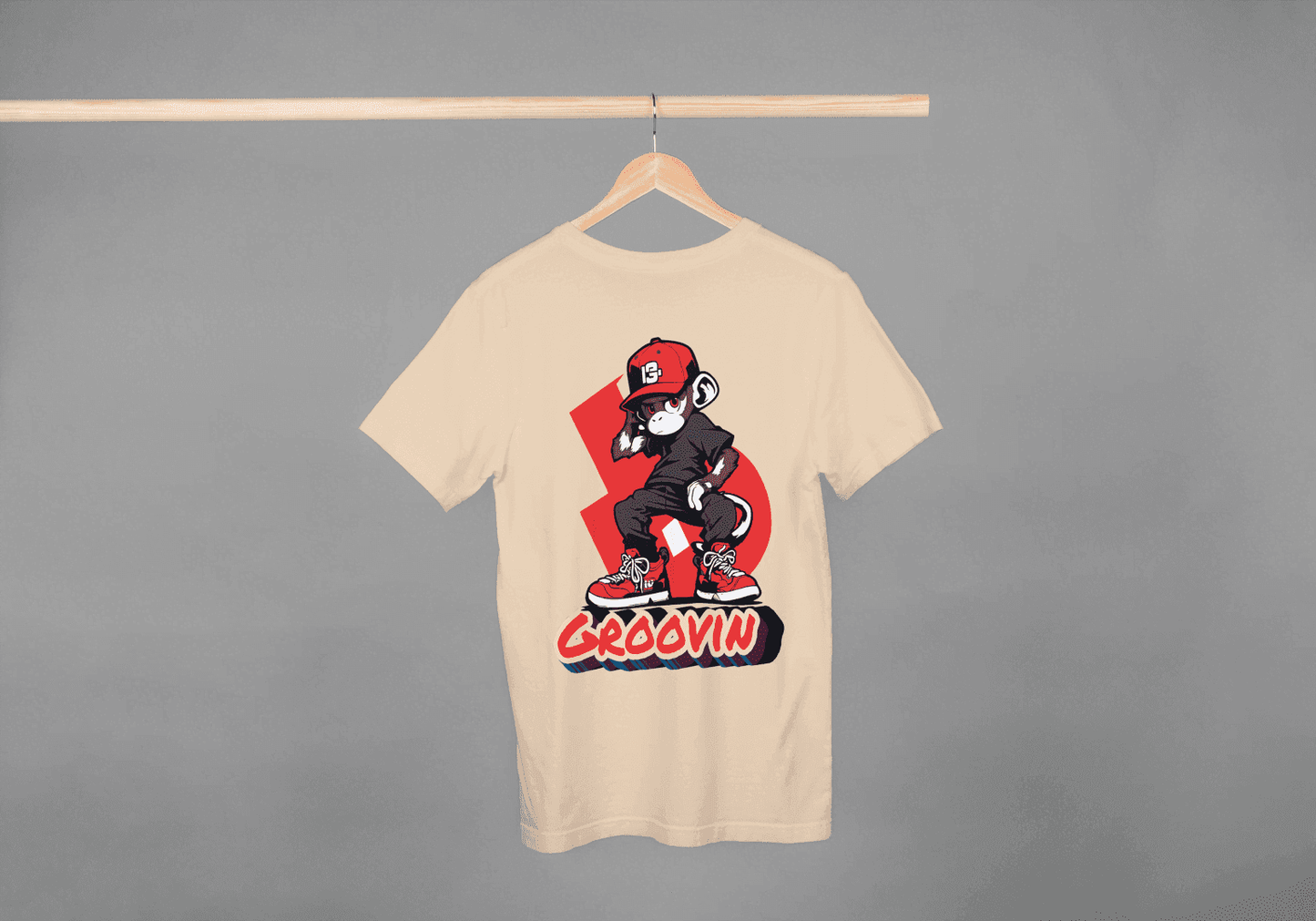 Groovin' Monkey Skateboard: Urban Skater Graphic Tee - Essentia Attire