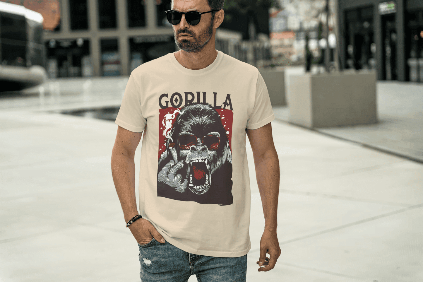 Smoking Gorilla Art: Unique Ape Beast Design - Essentia Attire
