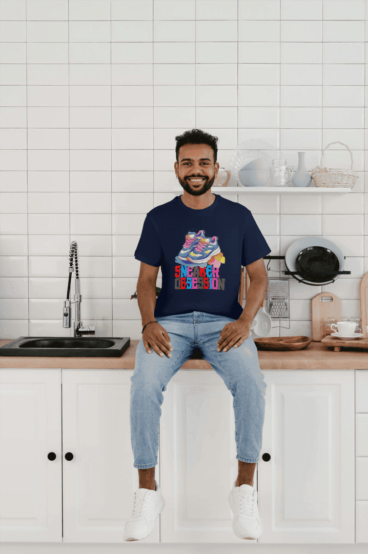 Sneaker Obsession Colorful T-Shirt Unisex Sneakerhead Graphic Tee - Essentia Attire
