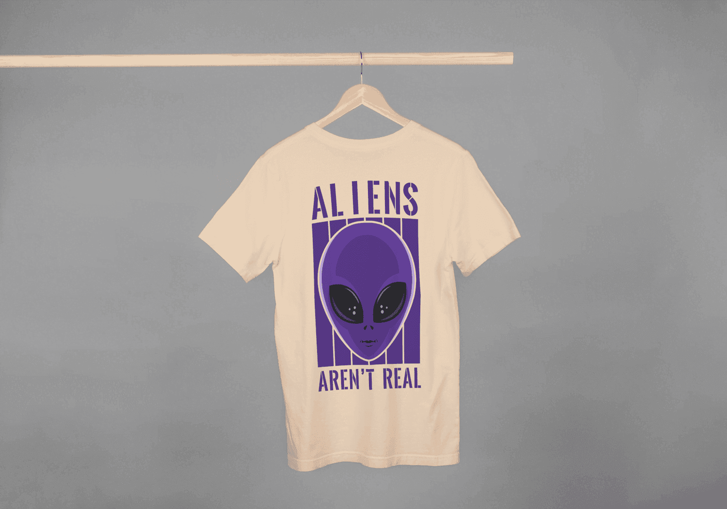 Aliens Aren't Real: Funny Alien Head Graphic Tee - Essentia Attire