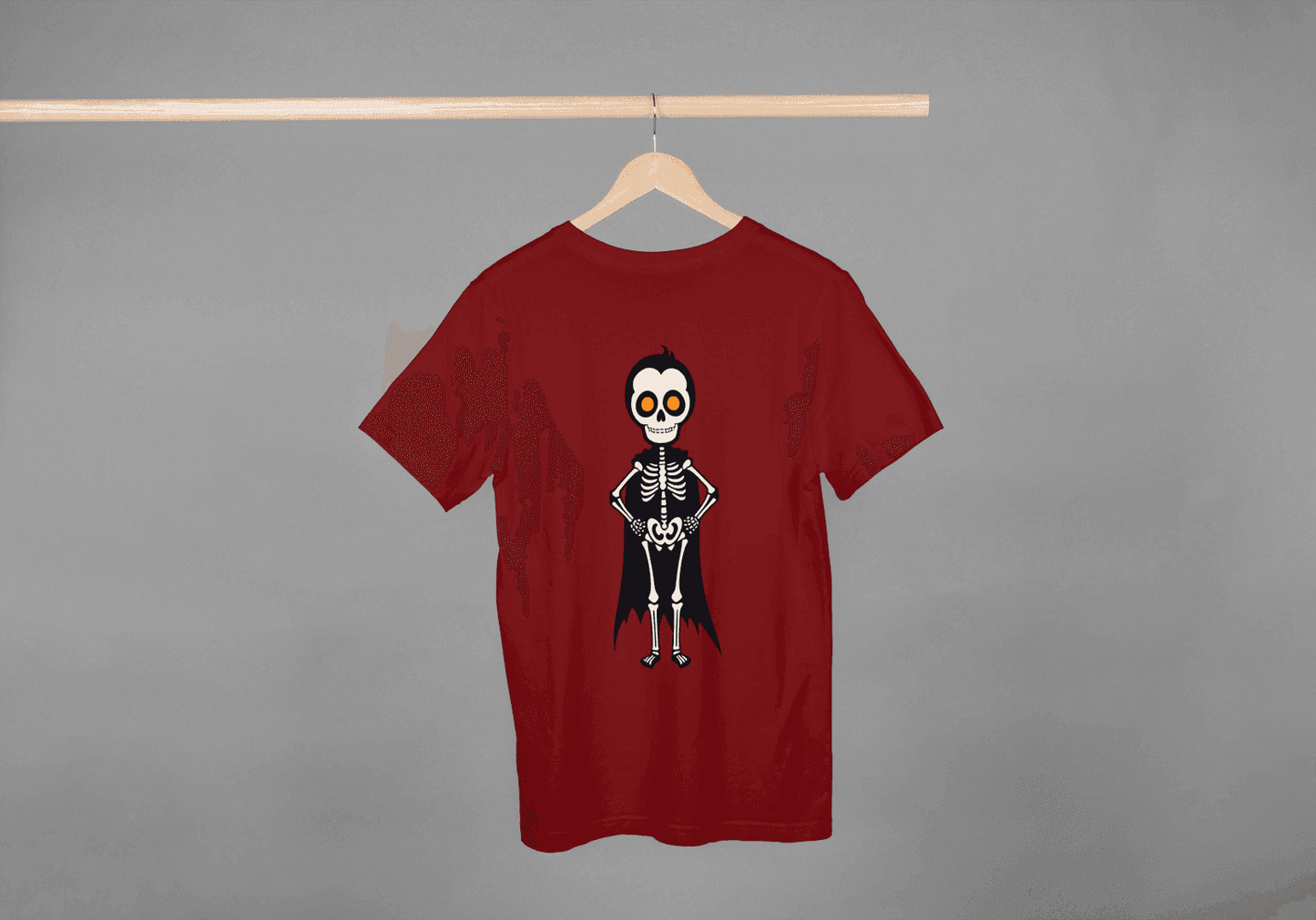 Cute Skeleton with Cape: Superhero Tee - Essentia Attire