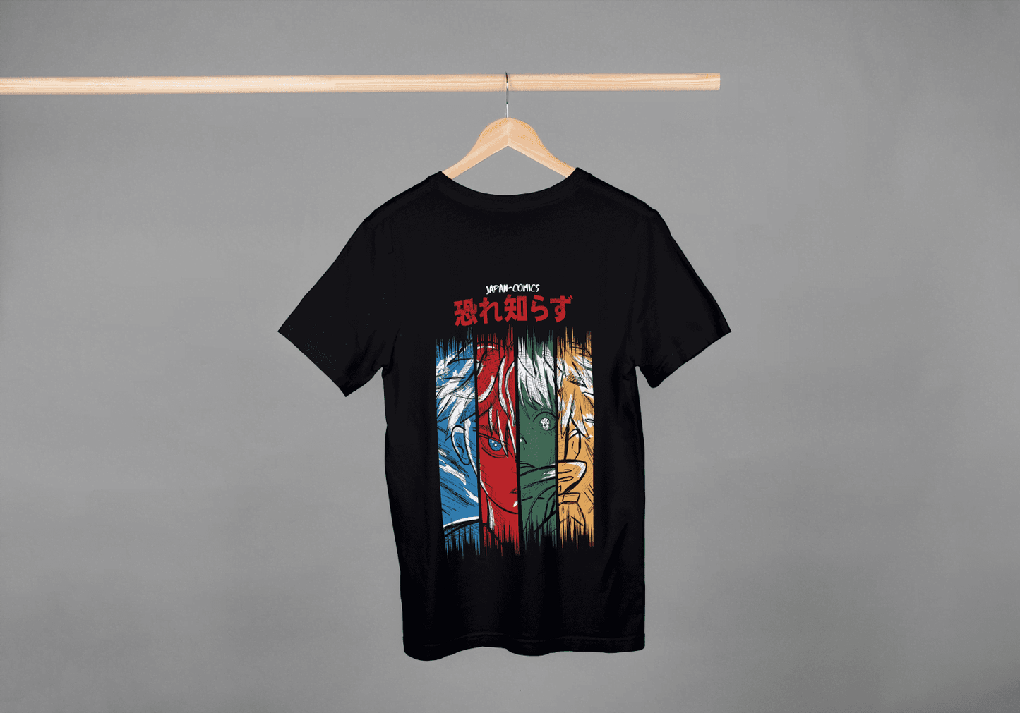 Anime Characters "Fearless": Japan Comics Tee - Essentia Attire
