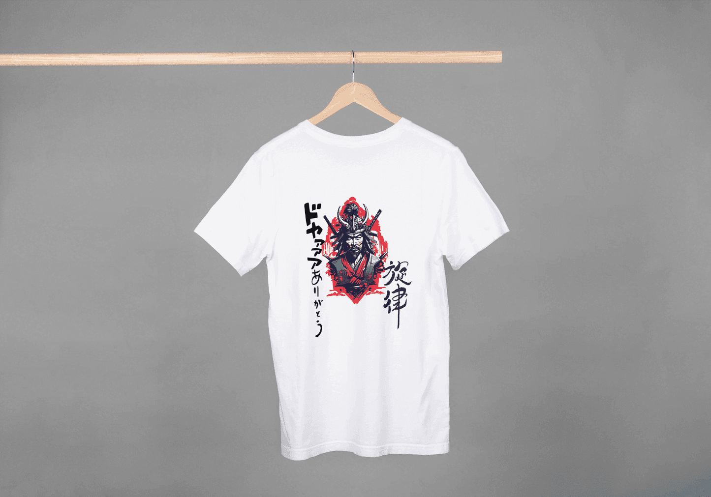 Japanese Samurai Warrior: Bushido Art Japanese Calligraphy Tee - Essentia Attire