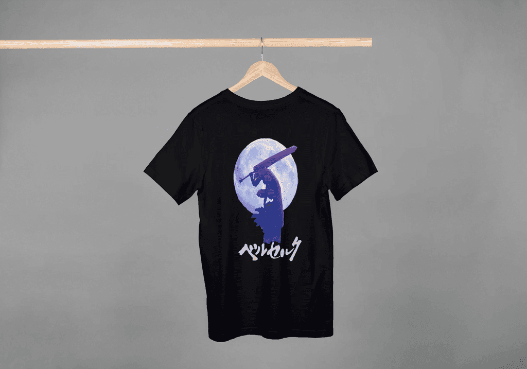 Berserk Japanese Katakana T-shirt | Guts and Dragonslayer Sword Anime - Essentia Attire