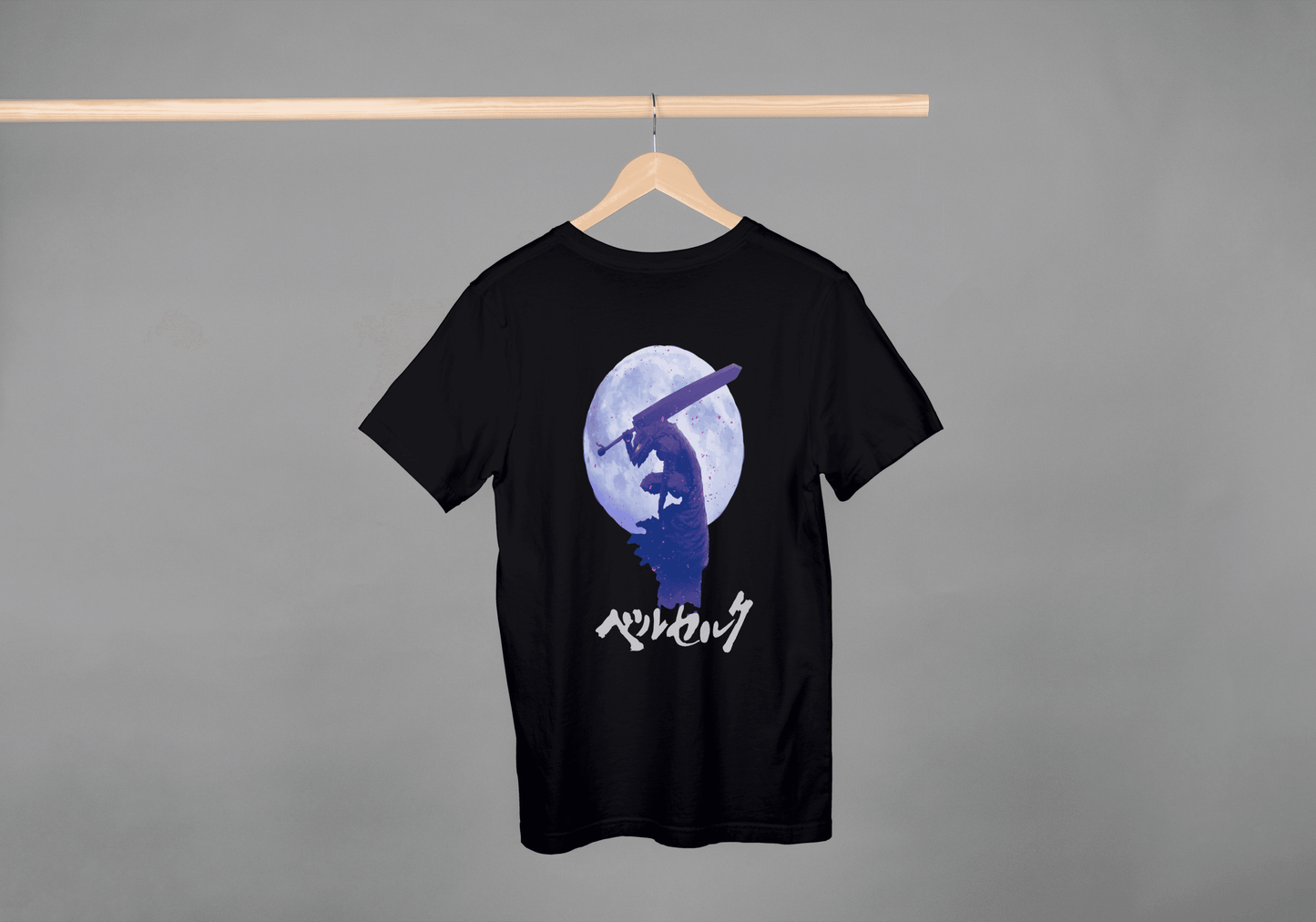 Berserk Japanese Katakana Oversized Tee | Guts and Dragonslayer Sword Anime - Essentia Attire