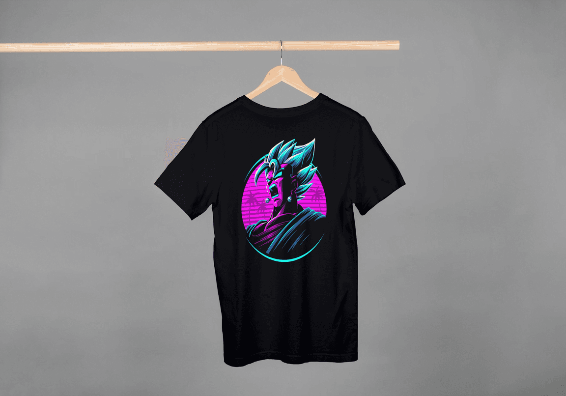 DBZ Vegeta T-shirt | Vaporwave & Cyberpunk Art | Super Saiyan God SS Tee