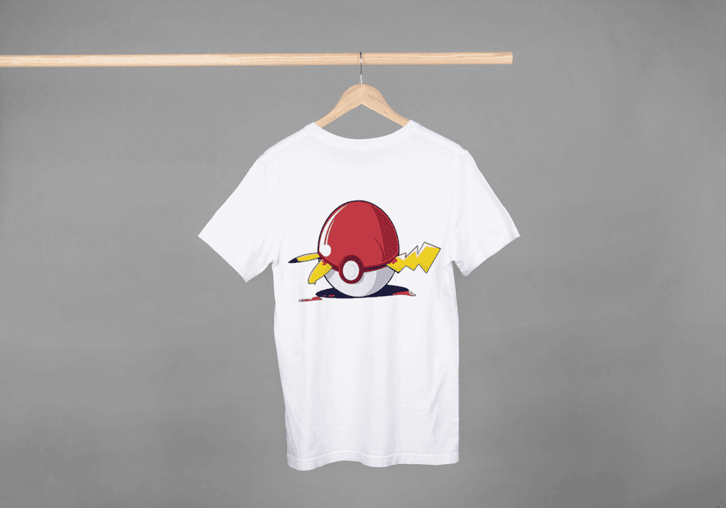 Pikachu Electric Shock Poké Ball T-shirt | Pokémon Fan Art Apparel - Essentia Attire