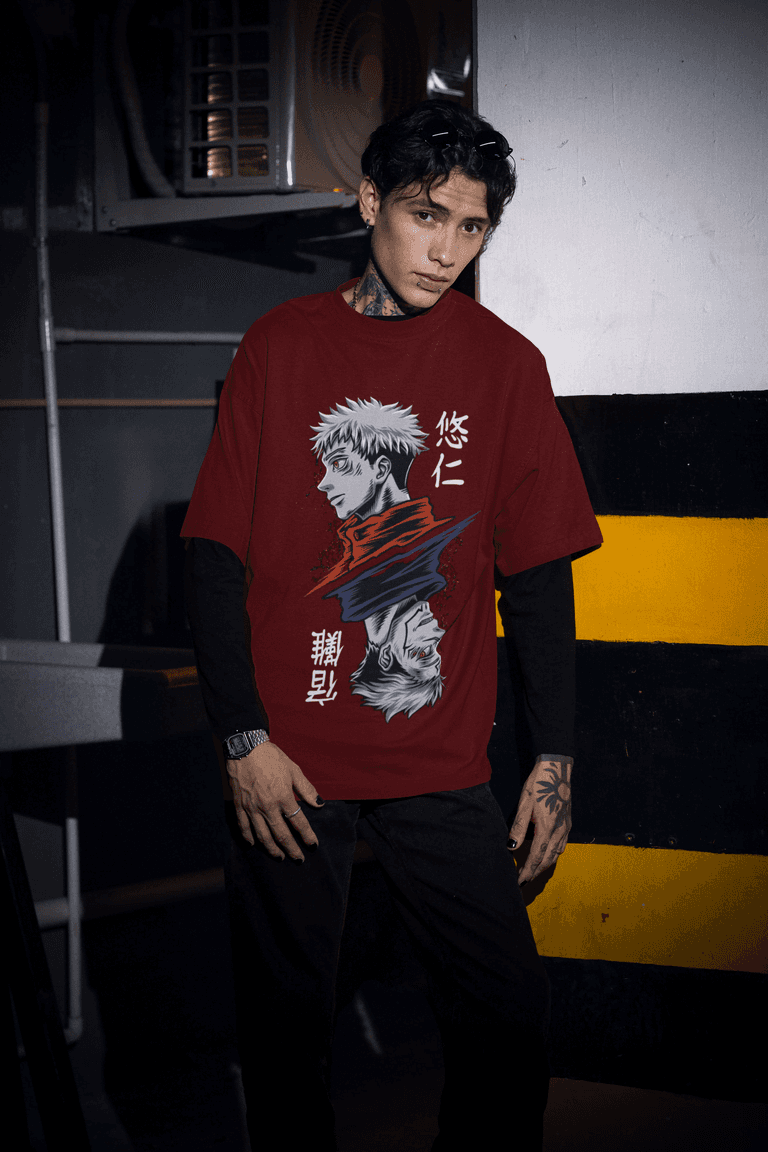 Jujutsu Kaisen 'King of Curses' Sukuna & Itadori Yuji Oversized T-shirt