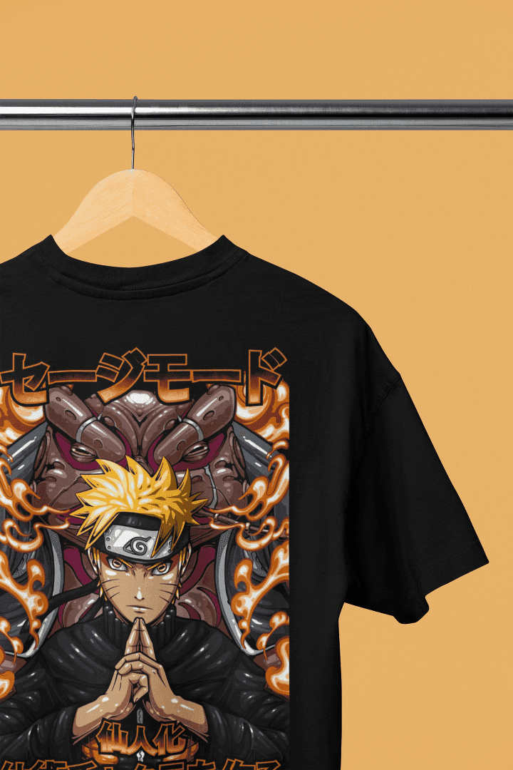 Naruto Sage Mode: Awakened Power Oversized Tee - Essentia Attire