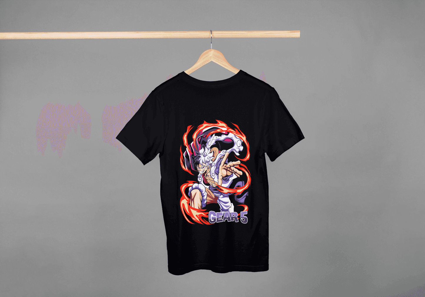 Gear 5 Transformed Character: Dynamic Power-Up Anime Hero Tee - Essentia Attire