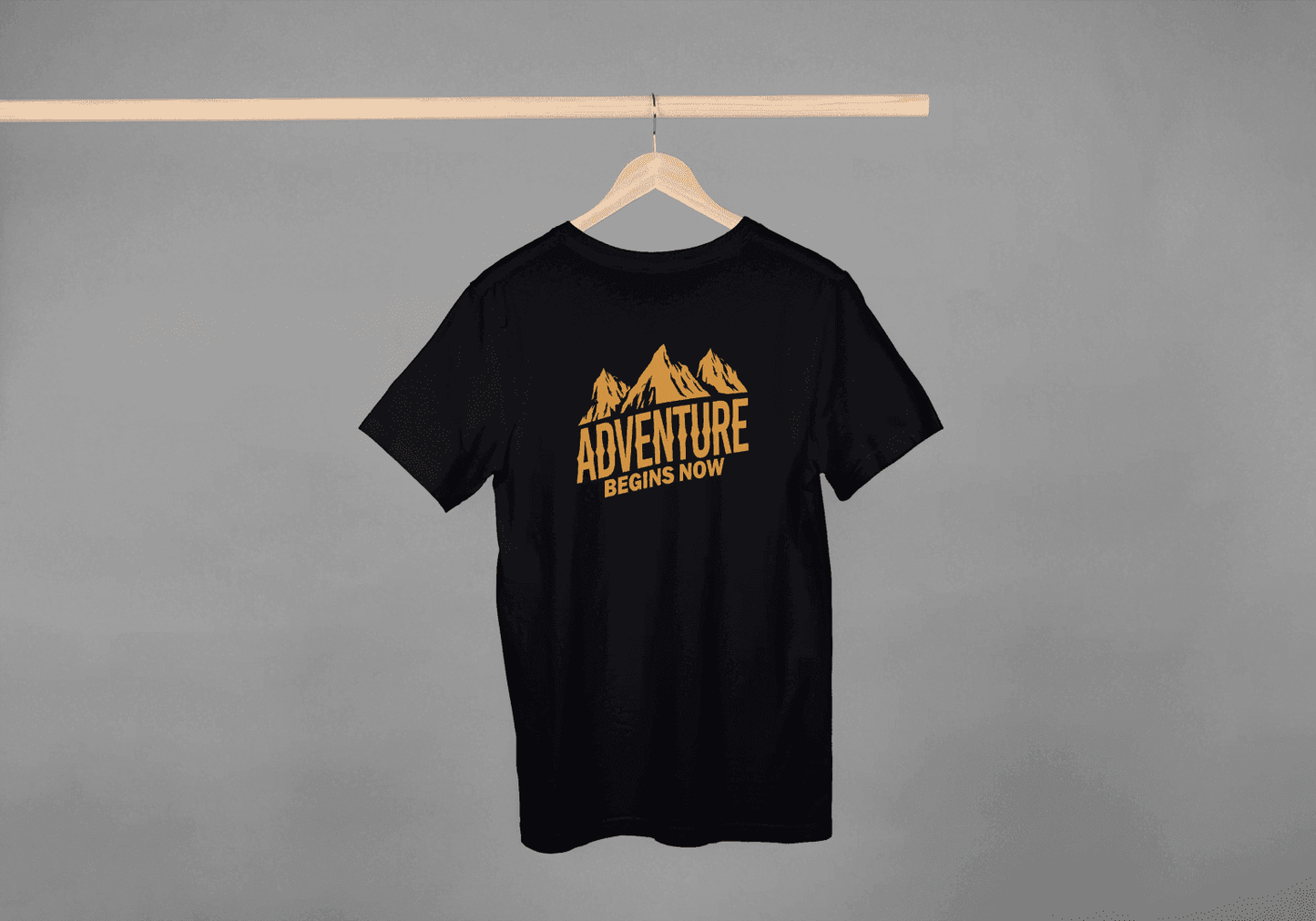 Adventure Begins Now: Mountain Graphic Tee - Essentia Attire
