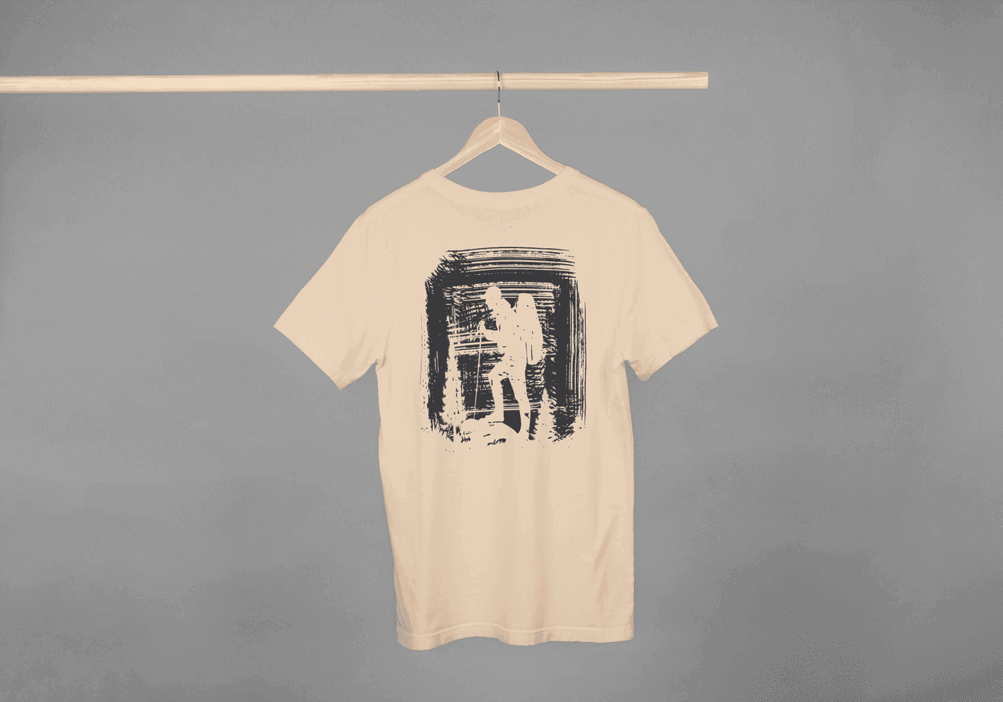 Abstract Explorer Adventure: Grunge Outdoor Graphic Tee - Essentia Attire