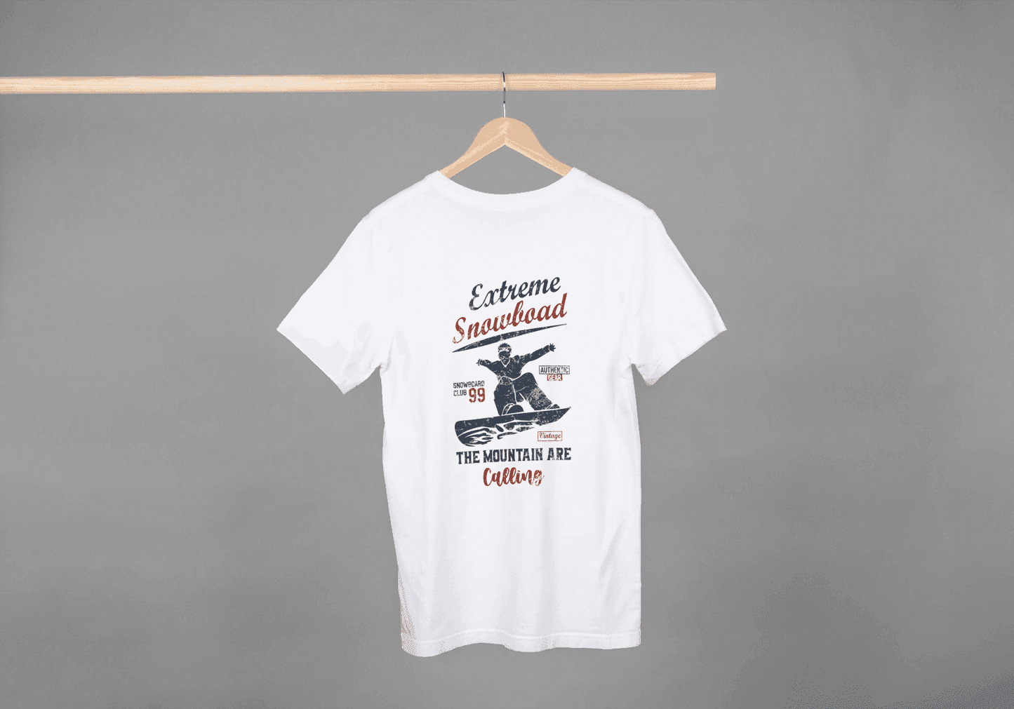 Extreme Snowboard: Mountain Calling Tee - Essentia Attire