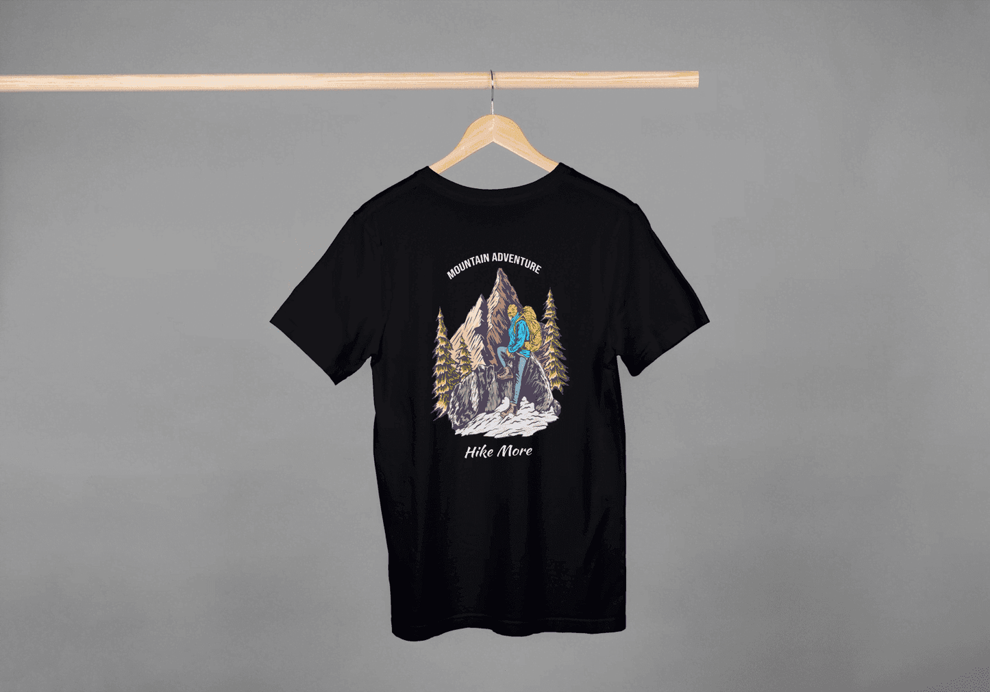 Hike More Mountain Adventure: Outdoor Explorer Tee - Essentia Attire