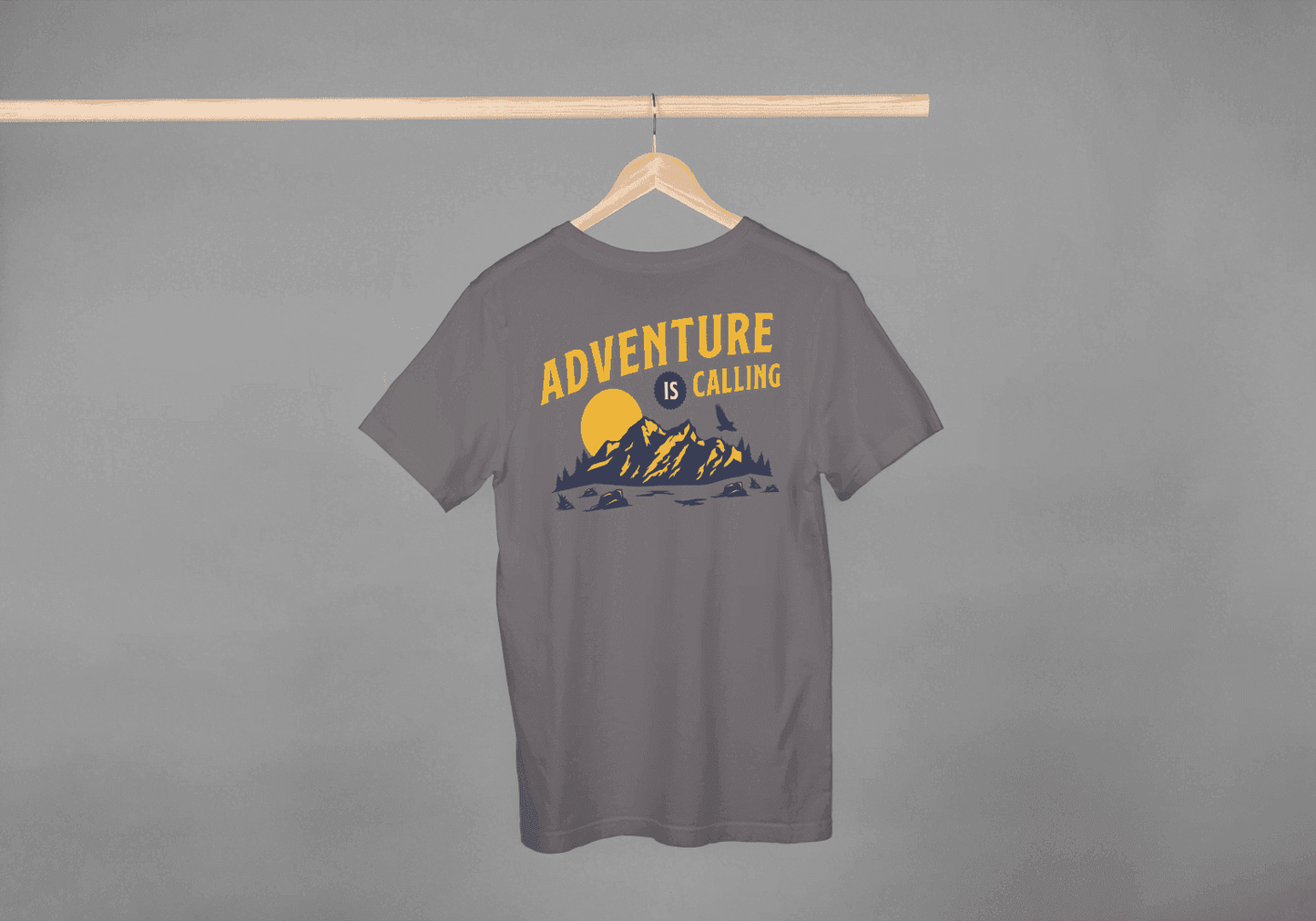 Adventure Is Calling Mountain: Outdoor Wanderlust Tee - Essentia Attire