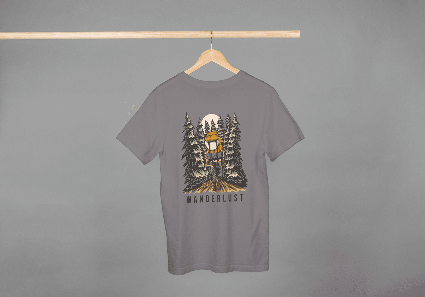 "Wanderlust" Backpacking: Night Forest Adventure Tee - Essentia Attire