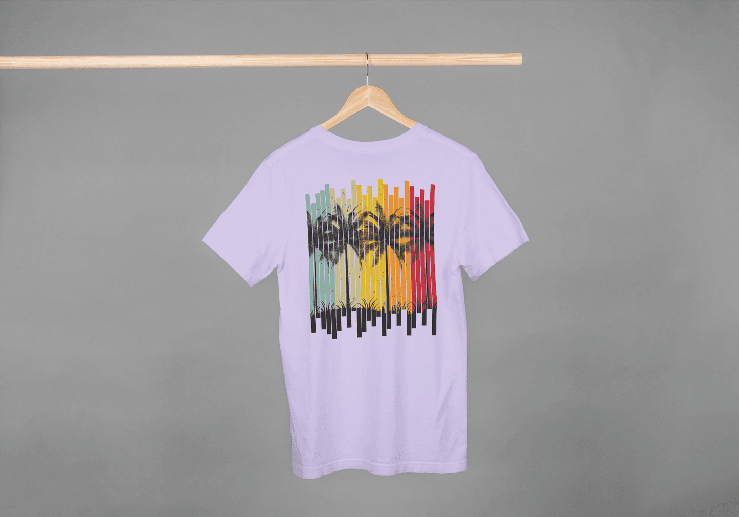 Tropical Palm Tree Beach: Summer Island Vibes Tee - Essentia Attire