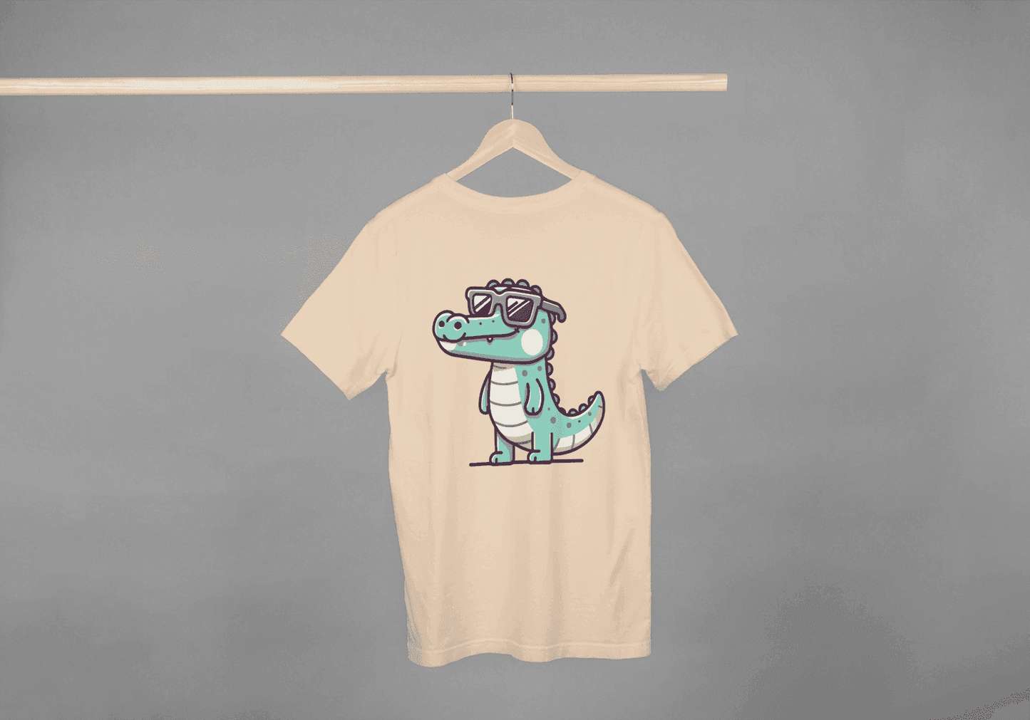Cute Crocodile Sunglasses: Cartoon Alligator Tee - Essentia Attire