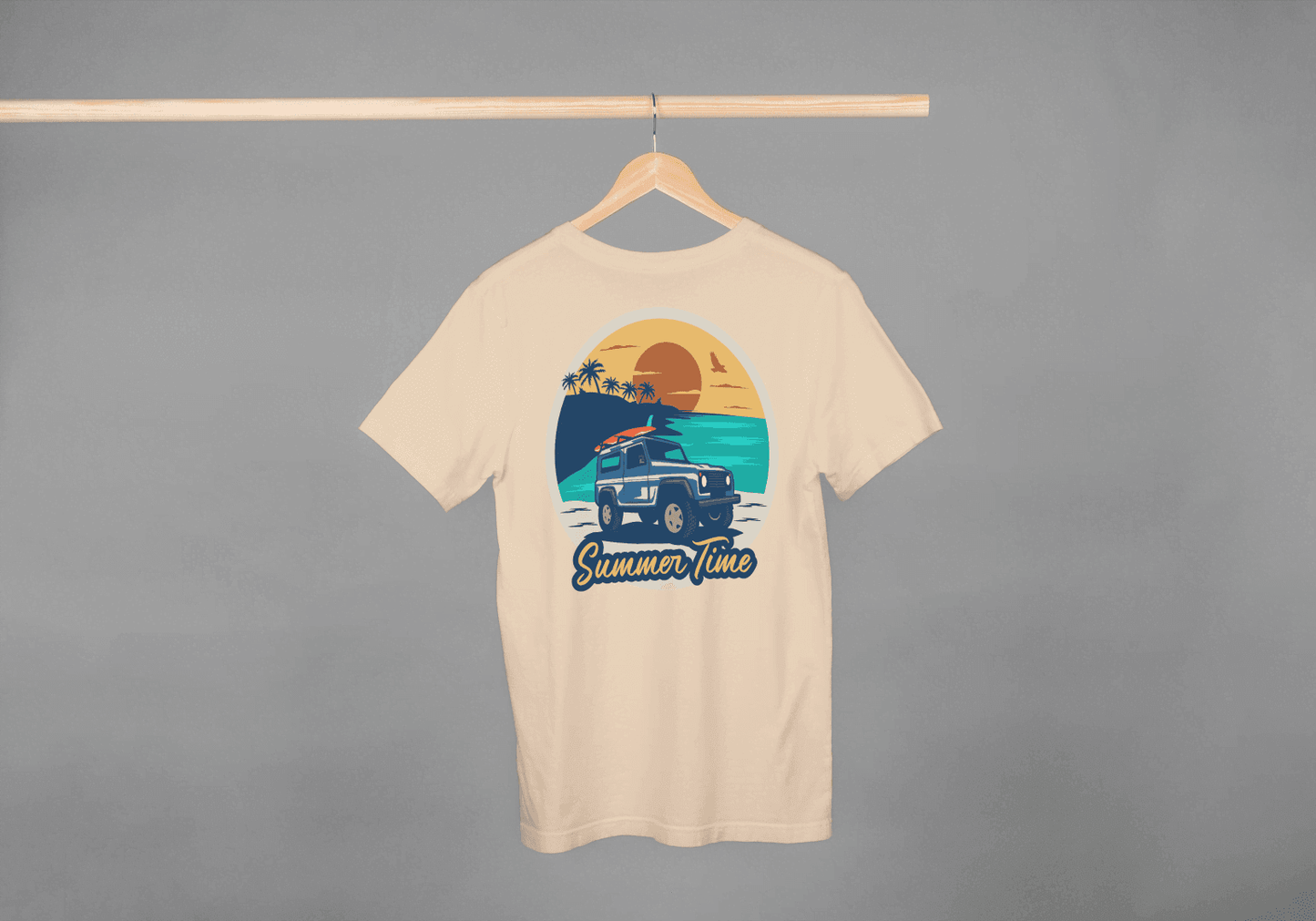 Summer Time Off-Road Beach: Vintage Surf Adventure Tee - Essentia Attire