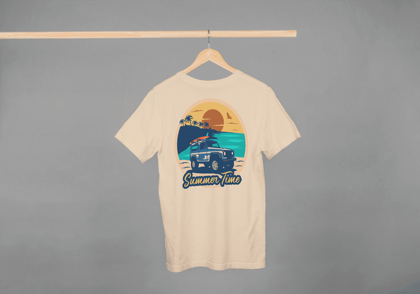 Summer Time Off-Road Beach: Vintage Surf Adventure Tee - Essentia Attire