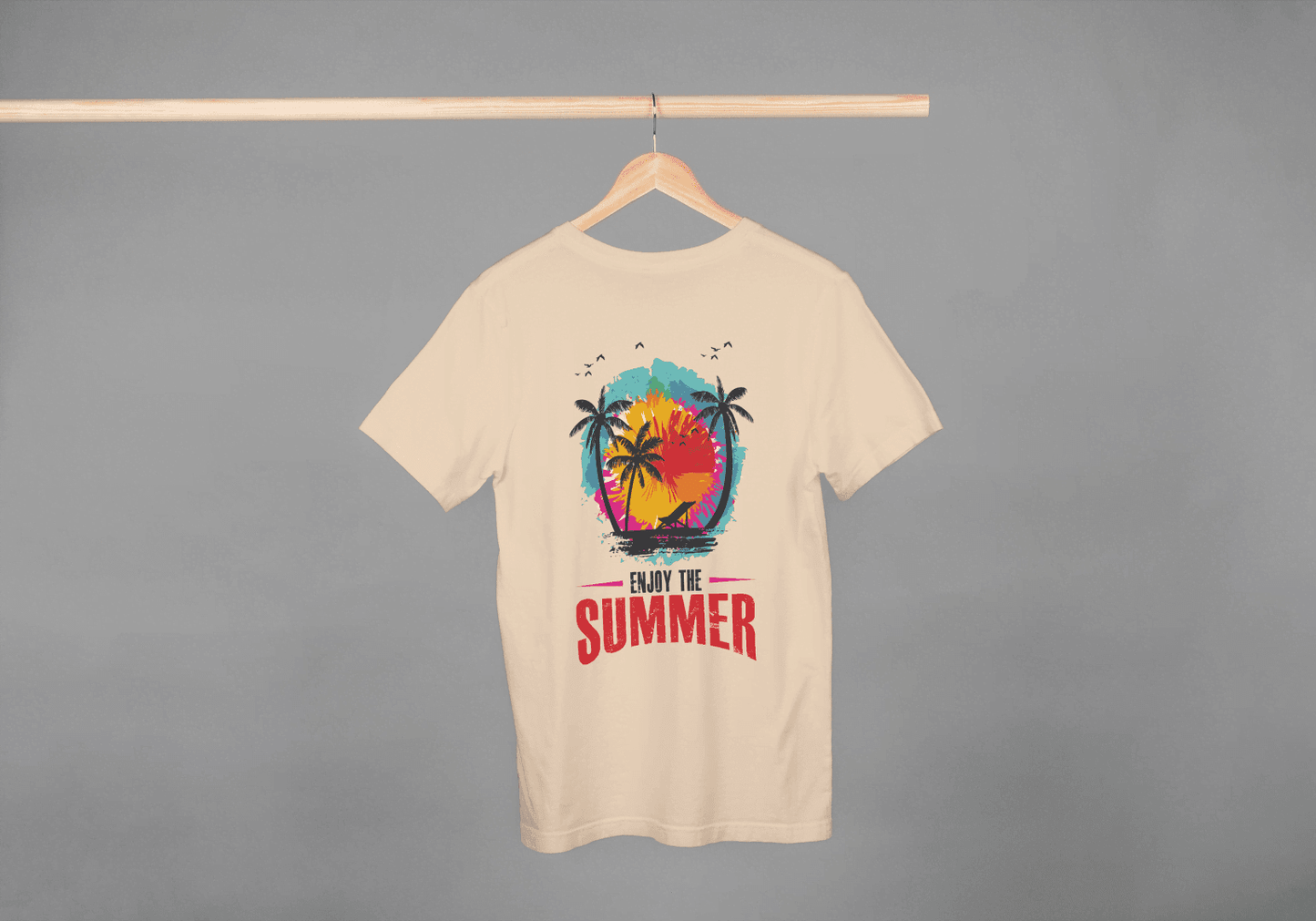 Enjoy The Summer Hammock Beach: Artistic Sunset Tee - Essentia Attire