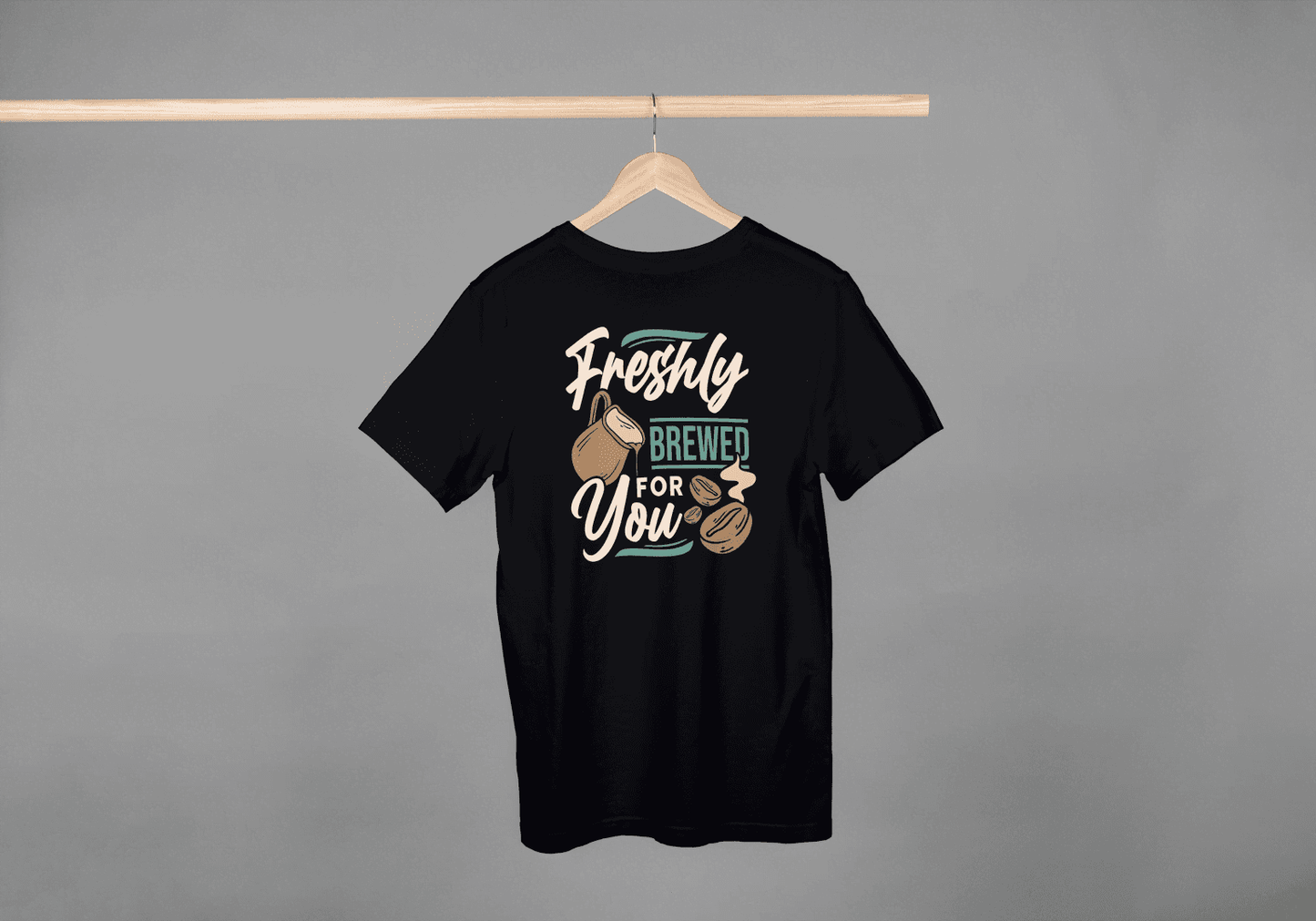 Freshly Brewed For You" Coffee T-Shirt - Fresh Brew Tee - Essentia Attire