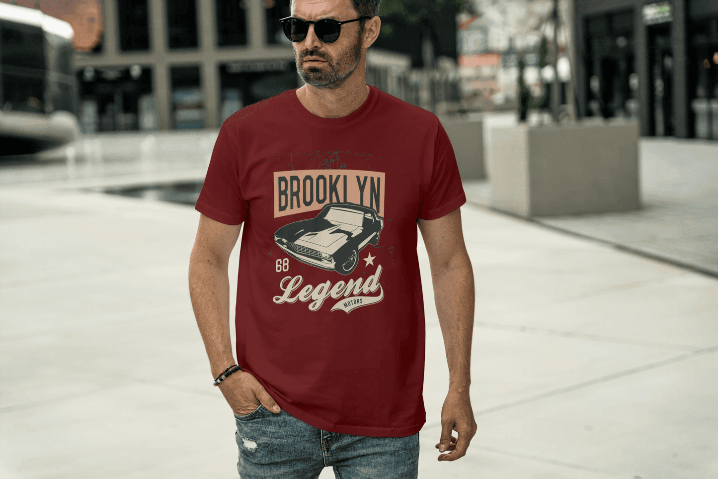 Brooklyn Legend '68 Muscle Car T-Shirt: Vintage American - Essentia Attire