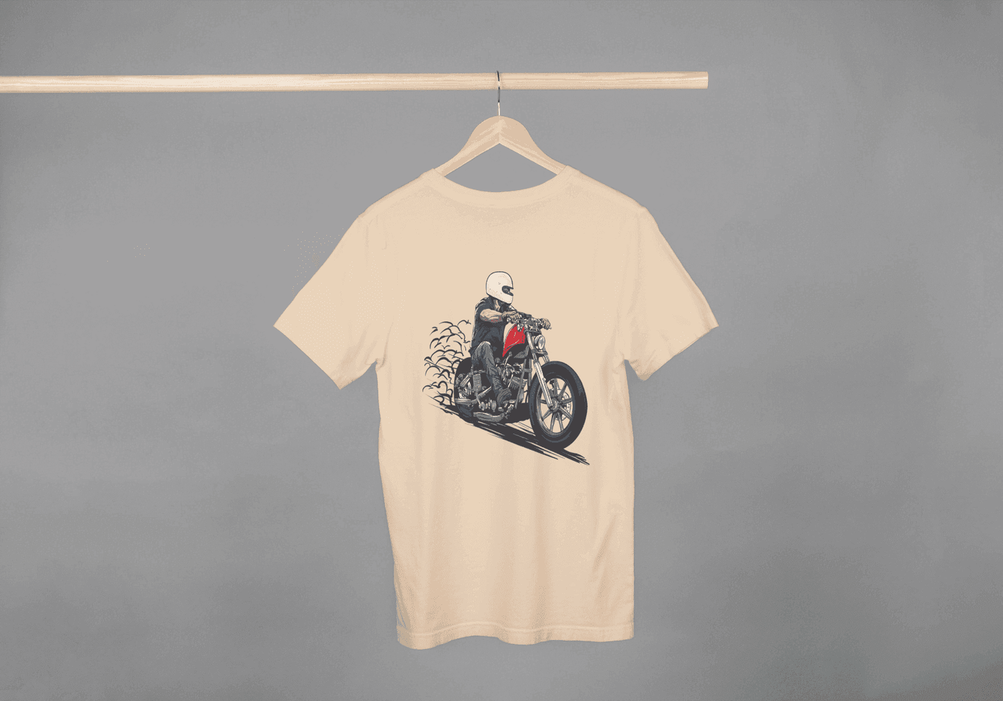 Vintage Biker Ride: Custom Motorcycle Graphic Tee - Essentia Attire