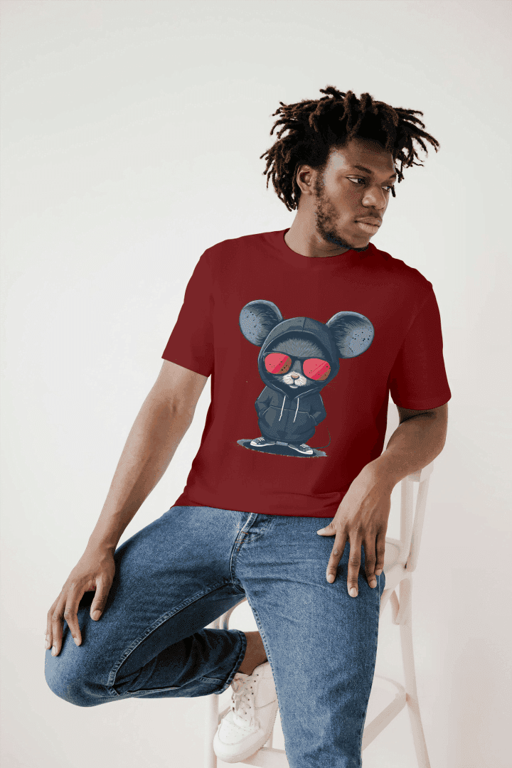 Cool Mouse with Sunglasses: Urban Animal Graphic Tee - Essentia Attire