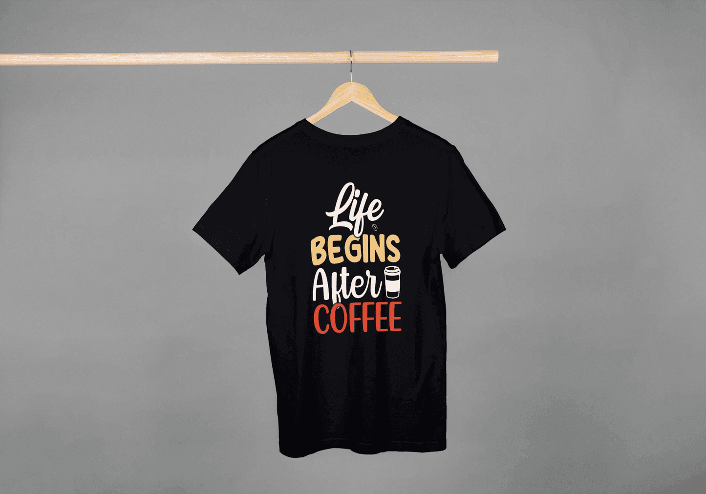 Life Begins After Coffee: Funny Coffee Lover Tee - Essentia Attire