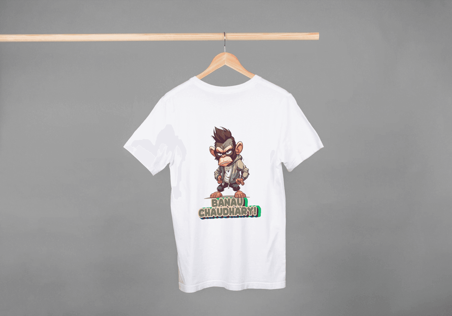 Banau Chaudhary: Cool Monkey Graphic Tee - Essentia Attire