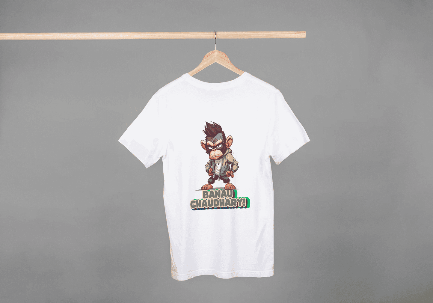Banau Chaudhary: Cool Monkey Graphic Tee - Essentia Attire
