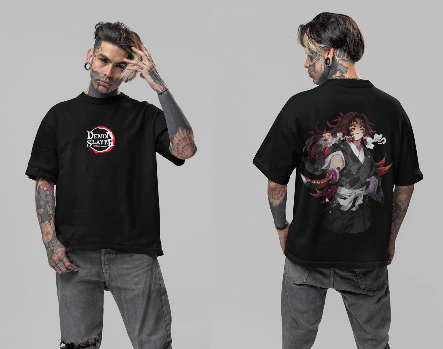 Demon Slayer Hantengu Anime Tee - Upper Rank Four Demon Oversized T-shirt