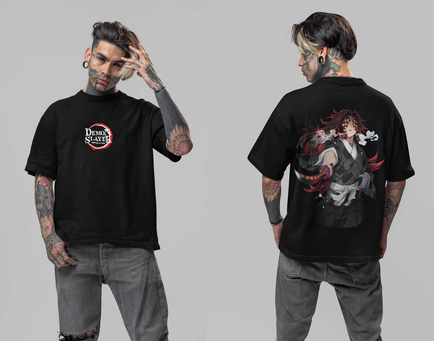 Demon Slayer Hantengu Anime Tee - Upper Rank Four Demon Oversized T-shirt