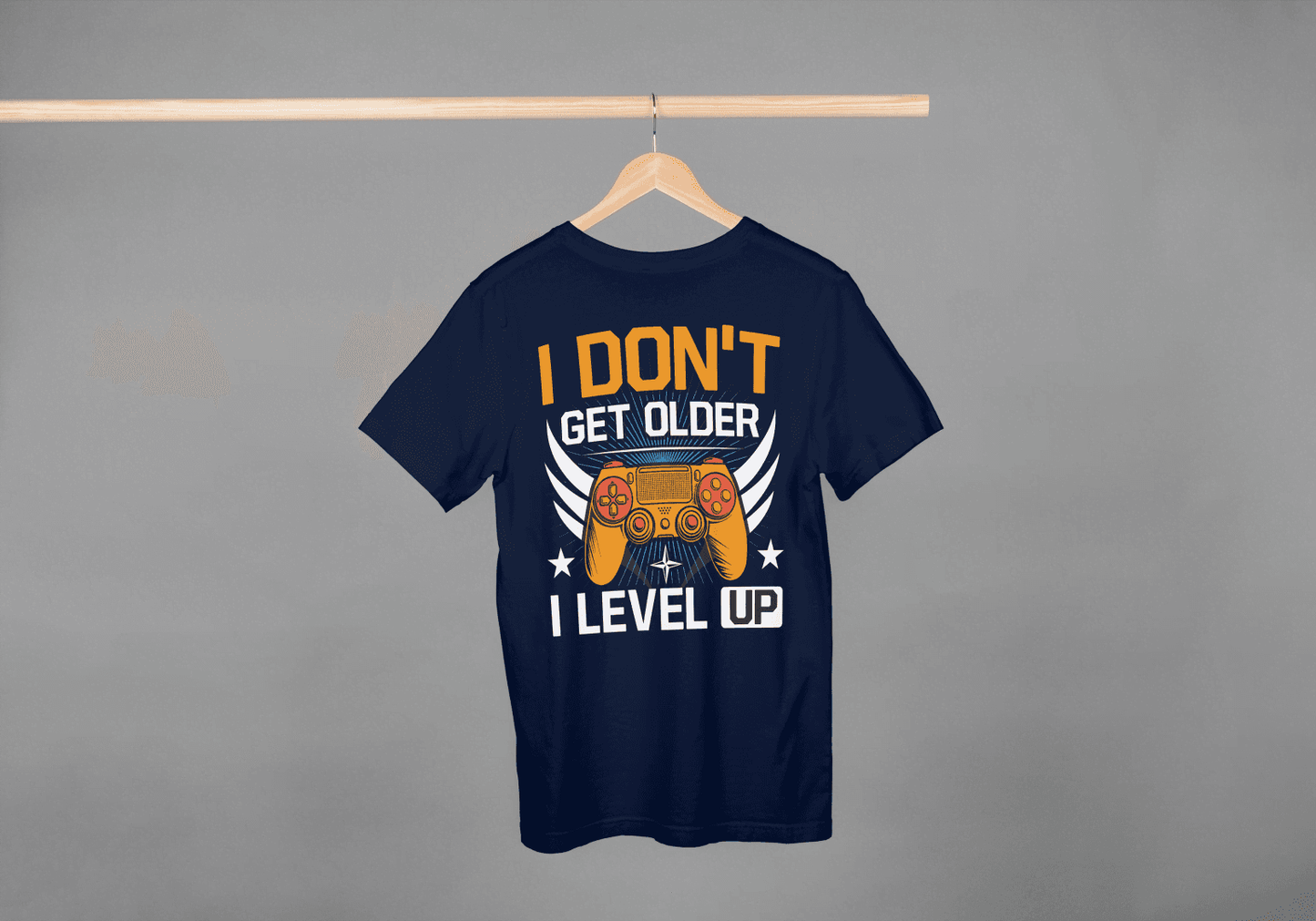 "I Level Up" Gamer: Funny Gaming Tee - Essentia Attire
