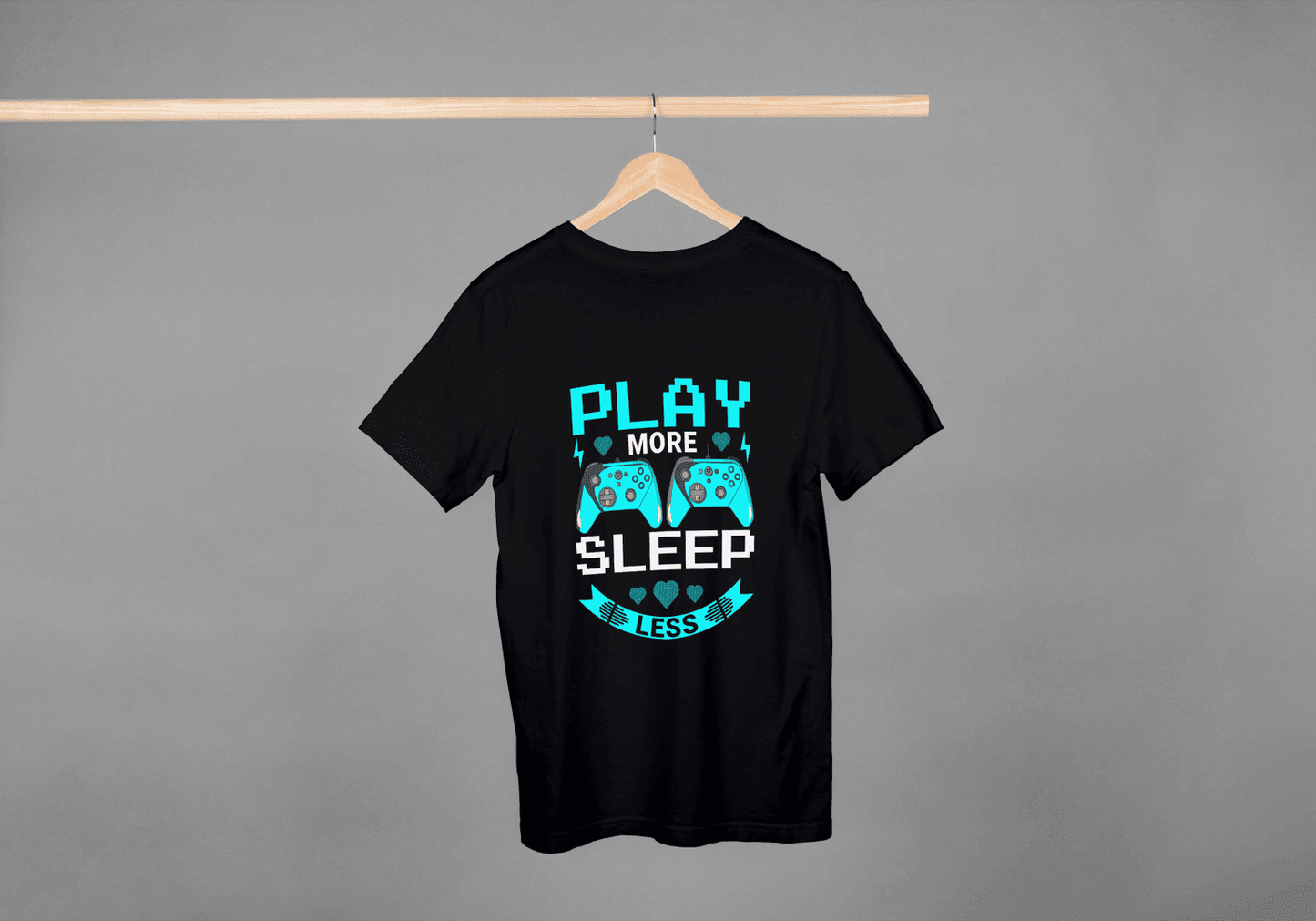 Play More Sleep Less Gaming: Retro Gamer Tee - Essentia Attire
