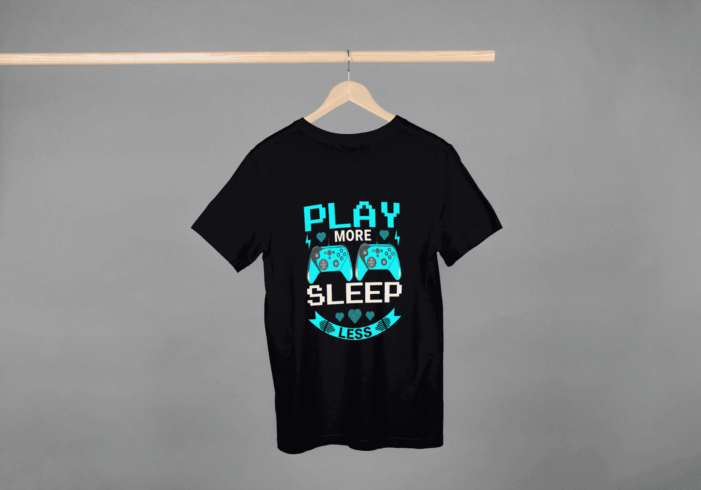 Play More Sleep Less Gaming: Retro Gamer Tee - Essentia Attire
