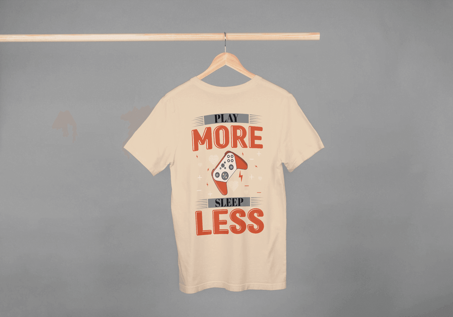 Play More Sleep Less Gaming: Retro Pixel Gamer Tee - Essentia Attire