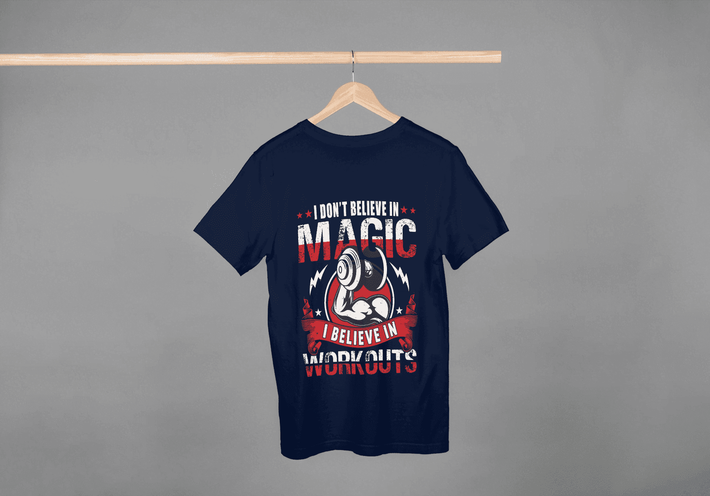 I Believe In Workouts Gym Motivational: Fitness Statement Tee - Essentia Attire