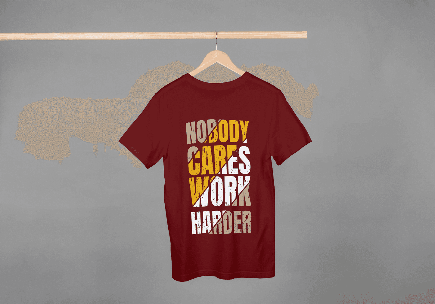 Nobody Cares Work Harder Gym Motivational: Raw Fitness Tee - Essentia Attire