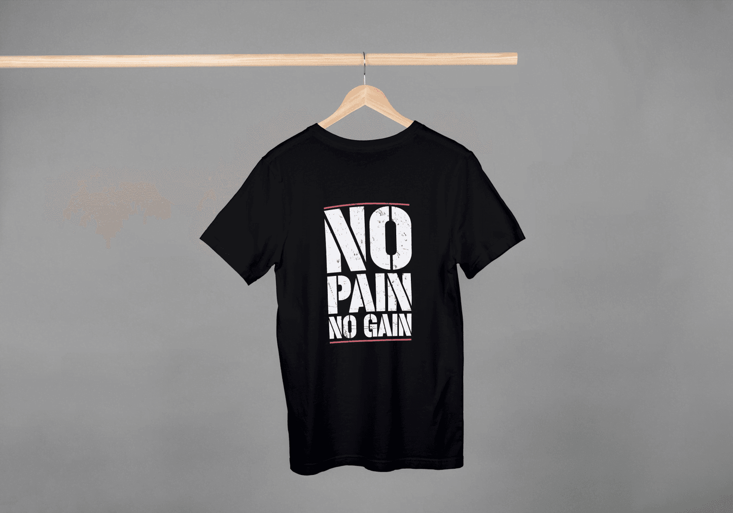 No Pain No Gain Motivational: Workout & Gym Tee - Essentia Attire