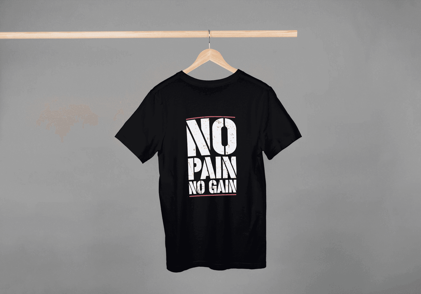 No Pain No Gain Motivational: Workout & Gym Tee - Essentia Attire