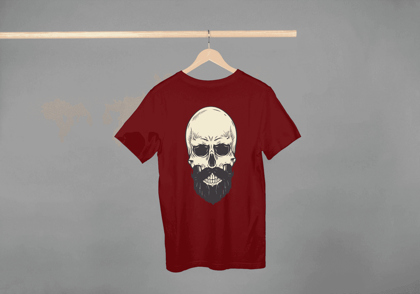 Bearded Skull Graphic: Edgy Biker Style Tee - Essentia Attire