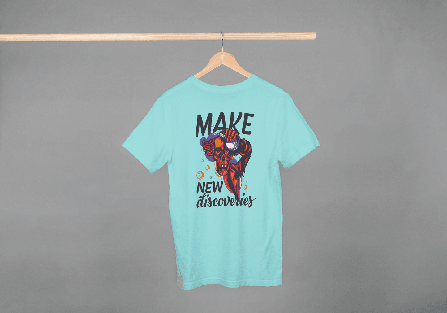 "Make New Discoveries" Skull: Quirky Science & Exploration Tee - Essentia Attire