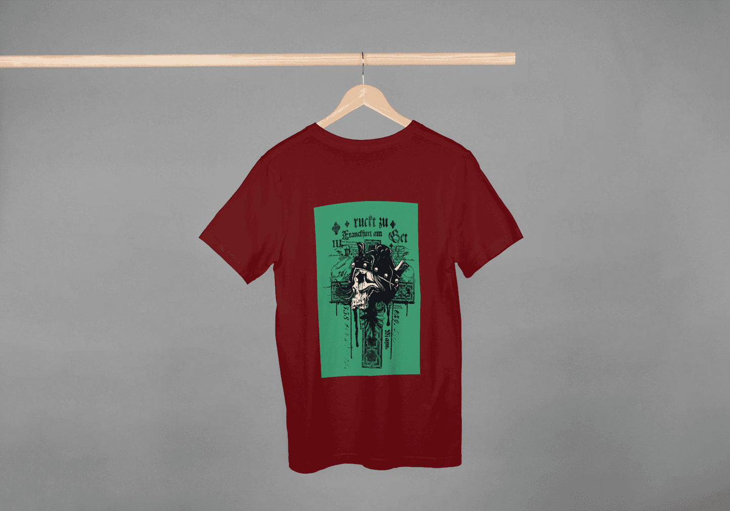 Cybernetic Skull Cross: Industrial Goth Tee - Essentia Attire