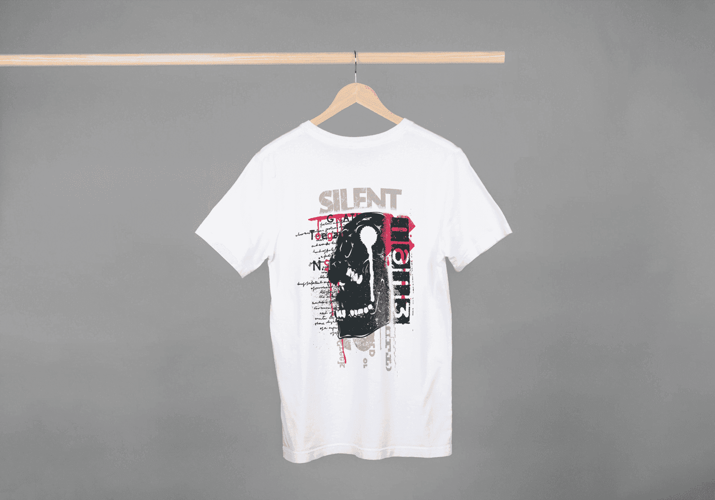 Silent Monster Skull: Urban Grunge Graphic Tee - Essentia Attire