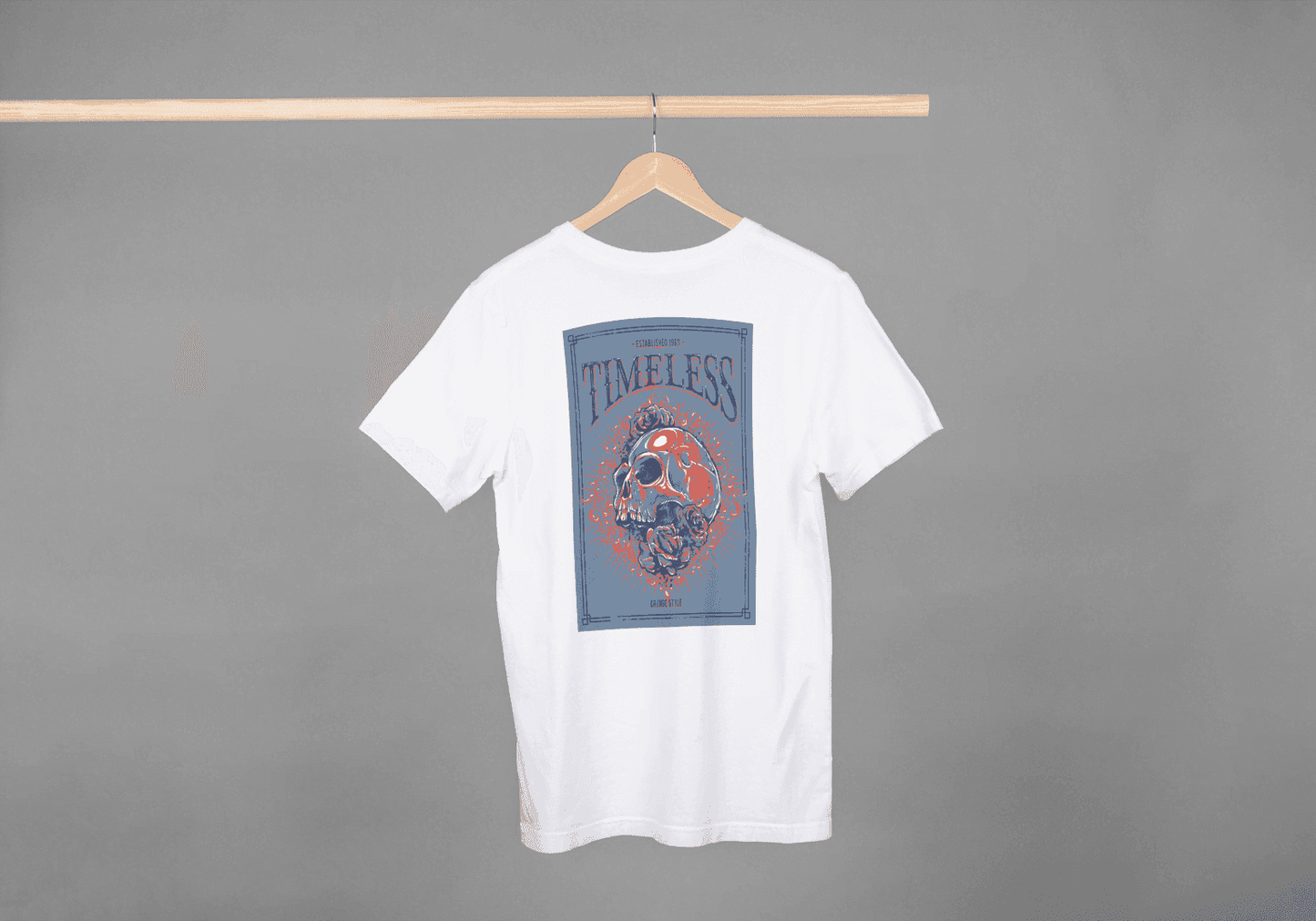 Timeless Skull Floral: Gothic Art Graphic Tee - Essentia Attire