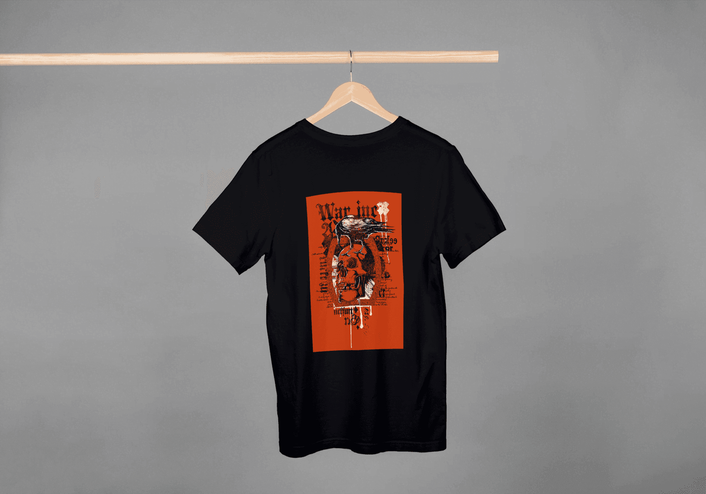 Gothic Crow & Skull: Dark Academia Graphic Tee - Essentia Attire